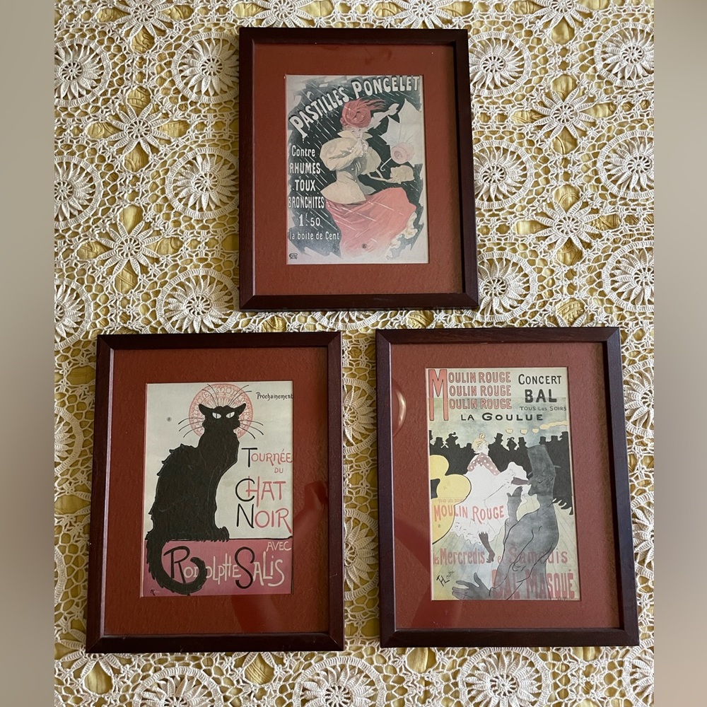 Le Chat Noir, bundle of three French framed prints - Picture 1 of 7